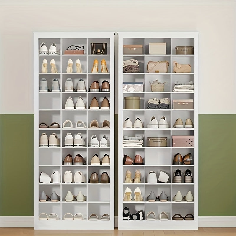 Schoenenkast – Schoenenrek – Schoenensysteem – Schoenopberger – Schoenenkast Wit – Vrijstaand – 30 Vakjes – Verstelbare Planken – Compact – Duurzaam Spaanplaat