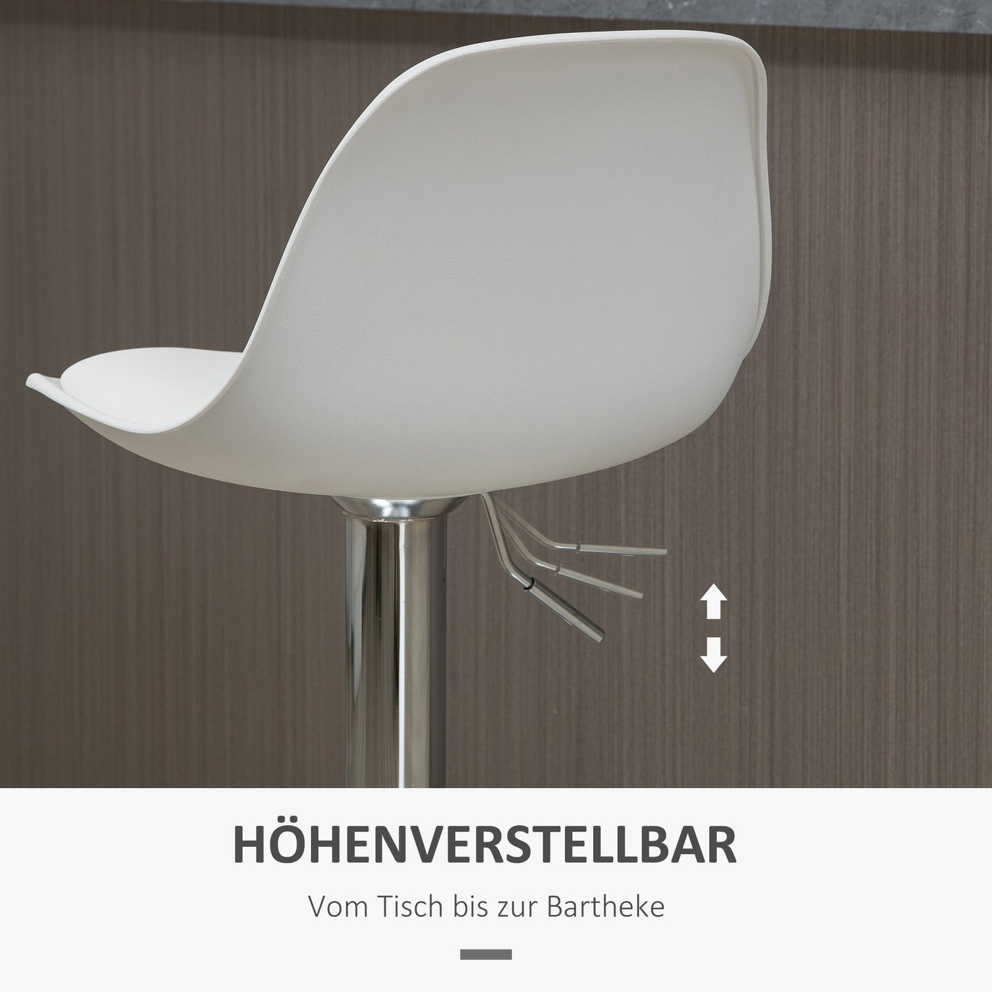Barkrukken – Barkruk – Barstoelen – Hoge Stoelen – Keukenstoelen – Zwart – In Hoogte Verstelbaar – 360° Draaibaar Met Voetensteun