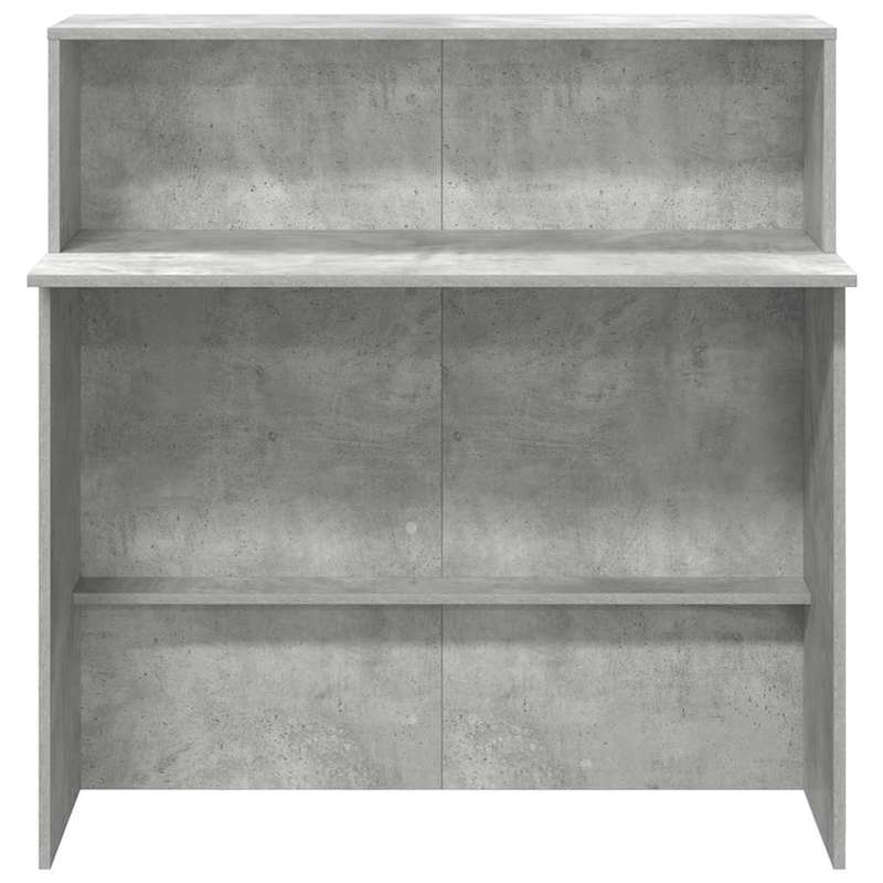 Reception Desk Made of Concrete in Gray, Measuring 100X50X103.5 Cm, Constructed from Durable Wood Material.