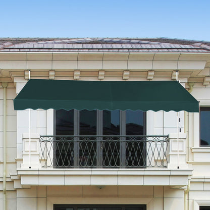 Knijpscherm – Balkonzonwering – Zonnescherm – Verstelbaar Scherm – Klemzonwering – 350 cm Breed – Aluminium Frame – UV-bestendig Polyester