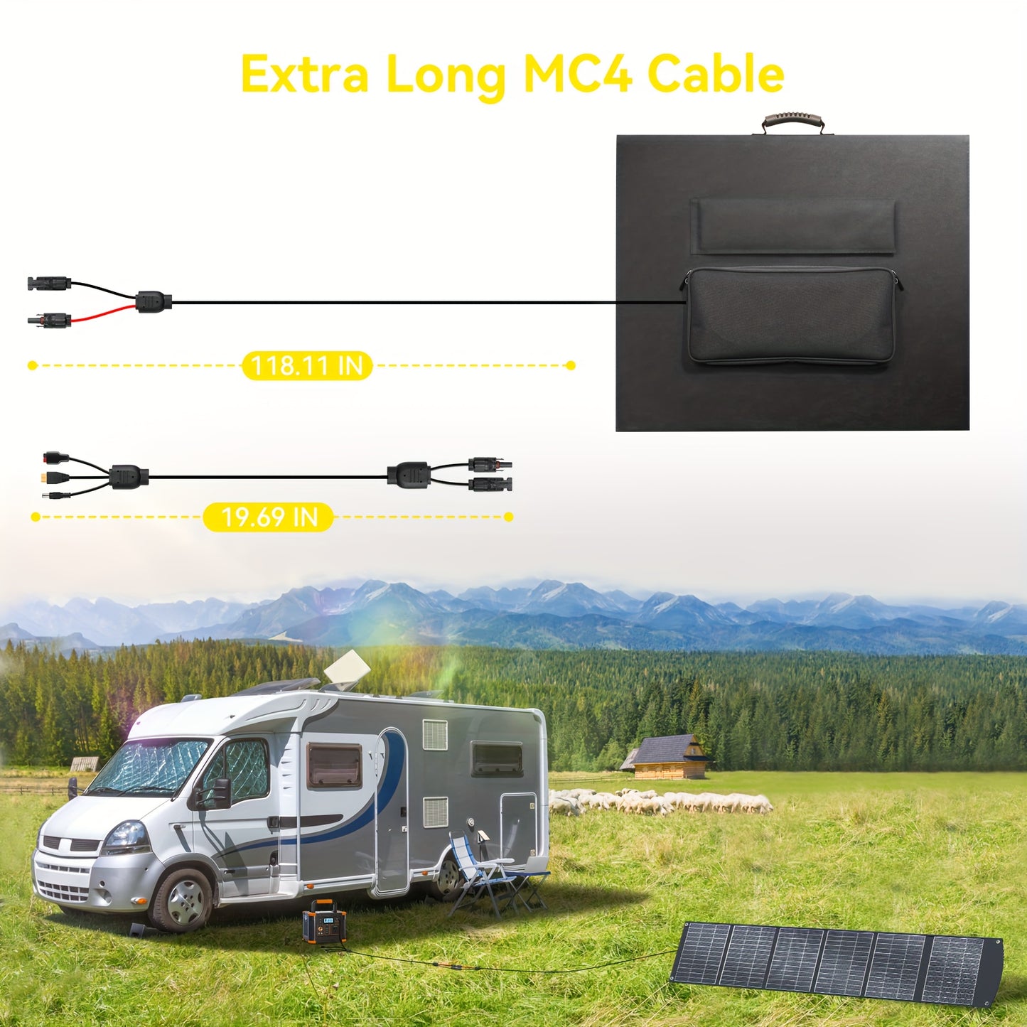 Zonnepaneel – Solar Panel – Opvouwbaar Zonnepaneel – Draagbaar Zonnepaneel – Zonne-energie Paneel – 400W Hoog Vermogen – Monokristallijn Met Kickstand