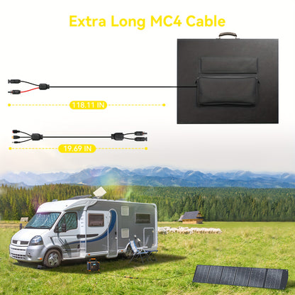 Zonnepaneel – Solar Panel – Opvouwbaar Zonnepaneel – Draagbaar Zonnepaneel – Zonne-energie Paneel – 400W Hoog Vermogen – Monokristallijn Met Kickstand