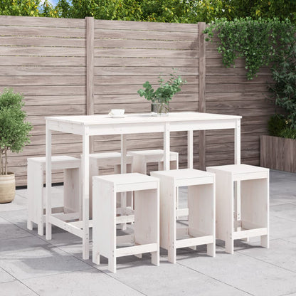 Houten Barset – Buitenbarset – Tuinbar – Terrasmeubilair – Balkonset – Massief Grenenhout – Compact Design