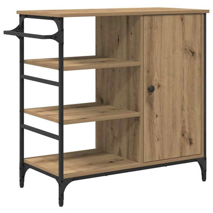 Sideboard/Sideboard/Storage Cabinet/Cabinet/Artisan Oak Kitchen Cart 87.5X38.5X84.5 Cm Wood-Based Material. This Kitchen Cart Is Made of Robust Material with a Smooth Surface And Offers Robustness, Stability, And Moisture Res