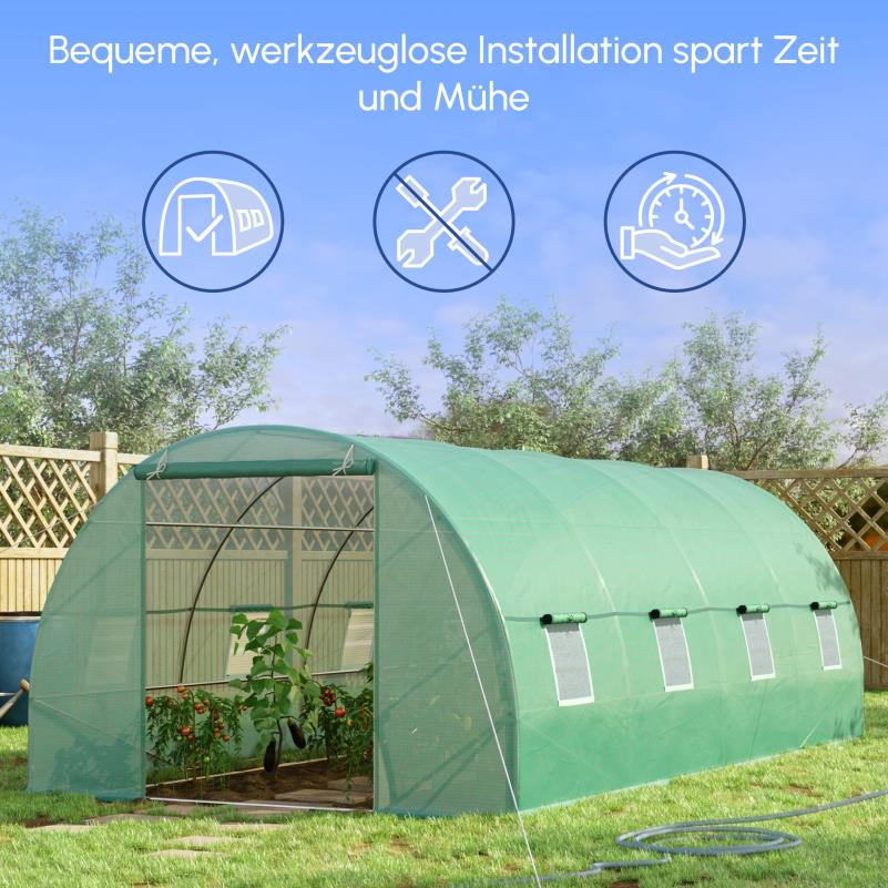 Kweekkas – Tuinkas – Broeikas – Plantenkas – Foliektunnel – Ruim Walk-In Model 59x30x20 cm – Stevige Frame Met Transparante Panelen Voor Optimale Lichtinval