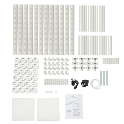 Hydroponicsysteem – Hydrocultuursysteem – Kweekset – Plantenbak – Hydrocultuur Rek – 3 Lagen – 108 Plantplaatsen – Duurzaam PVC – Efficiënt Watercirculatiesysteem