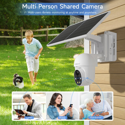 Beveiligingscamera – Camerabewaking – Buitencamera – Bewakingscamera – Draadloze Camera – 1080P Full HD – Zonne-energie Met Menselijke Detectie – Kleurennachtzicht Met Tweeweg Audio
