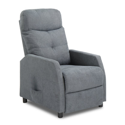 Relaxstoel – Fauteuil – Loungestoel – Zitzak – Relaxfauteuil – Lichtgrijs – Ergonomisch Ontwerp – Handmatig Verstelbare Rugleuning