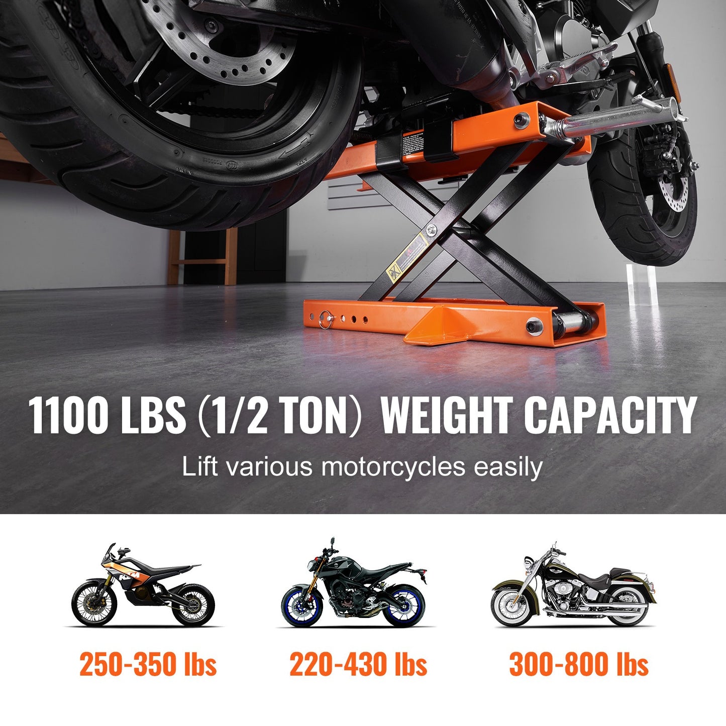 Motorjack Tilstand – Motorlift – Motorbok – Motorstandaard – Schaarlift – Draagkracht 500 kg – Verstelbare Hoogte 9,5-40 cm