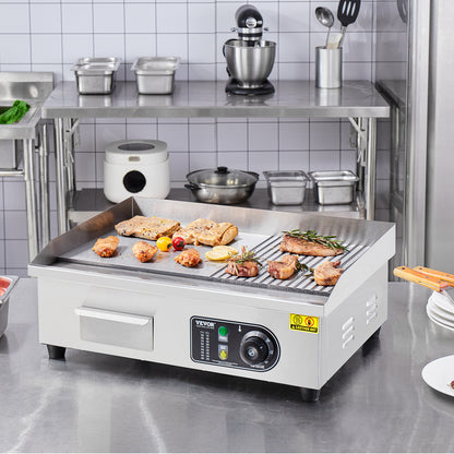 Elektrische Grillplaat – Elektrische Bakplaat – Contactgrill – Tafelgrill – Bakplaat Grill – 3200W Vermogen – 54x30 cm Groot Kookoppervlak