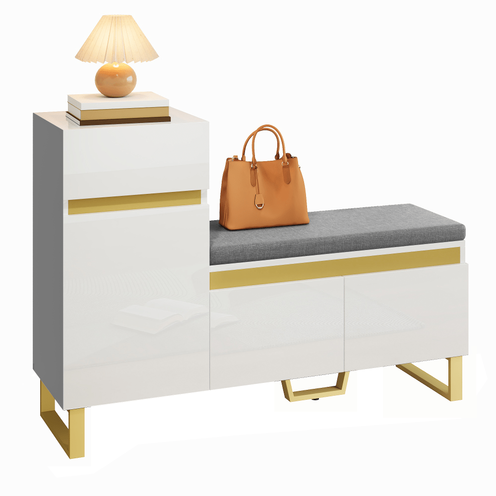 Large-capacity Entryway Shoe Cabinet | Multi-tier Storage Cabinet, Modern Minimalist Design, Home Storage with Drawers and Doors, Metal Material