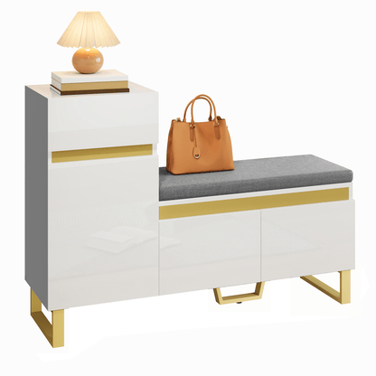 Large-capacity Entryway Shoe Cabinet | Multi-tier Storage Cabinet, Modern Minimalist Design, Home Storage with Drawers and Doors, Metal Material
