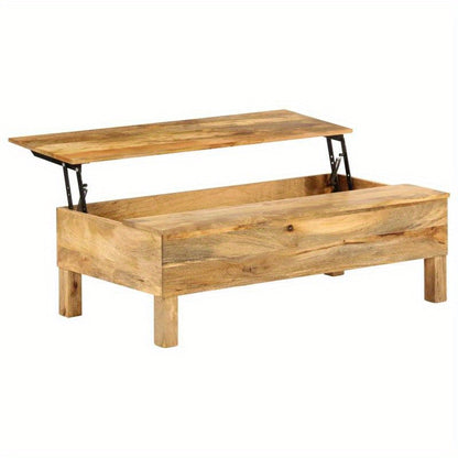 Coffee Table 110X55X35 Cm Solid Mangowood Practical, Removable, Suitable for All Seasons