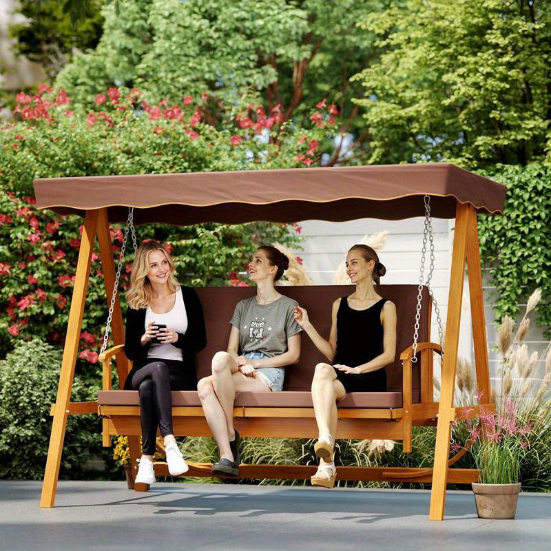 Heavy duty porch swing chair suitable for patio, yard, garden, lawn