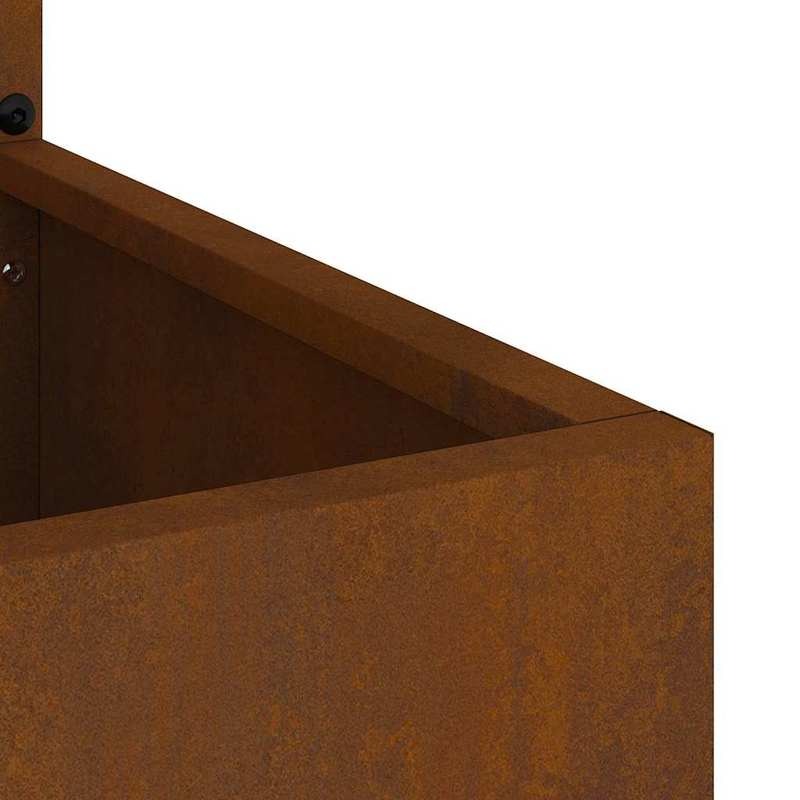 Rustieke Bloempot – Tuinpot – Plantenbak – Buitenbak – Tuinbak – Roestkleurig – Weerbestendig Staal – Stabiele Constructie 50x140 cm