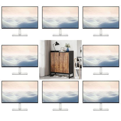 Schoenenkast – Schoenenrek – Schoenenopberger – Schoenenkast – Schoenenbank – 6-Laags – Voor 20-25 Paar Schoenen – MDF Hout Met Stevige Metalen Poten – Zwart/Bruin Verticale Opbergkast