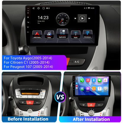 9 inch Autoradio – 2-DIN Multimedia Speler – Touchscreen Navigatie – Bluetooth Radio – WiFi Android Auto – 2GB RAM 32GB Opslag – Achteruitrijcamera Inclusief – HD IPS Scherm 1280x720