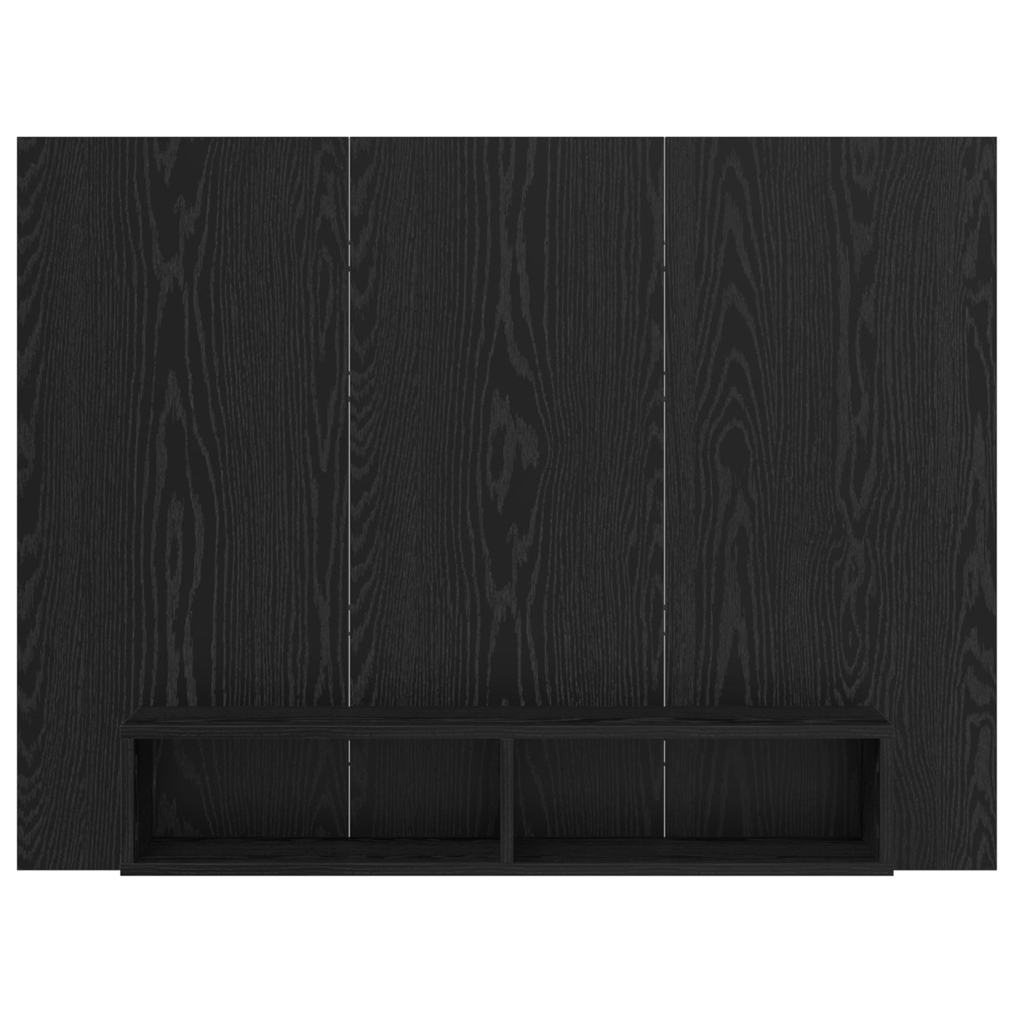 TOMSHOO TV Cabinet, Entertainment cabinet, Wall TV Cabinet Black oak 120 x 23.5 x 90cm Engineered Wood, Entertainment Center, Television and media furniture