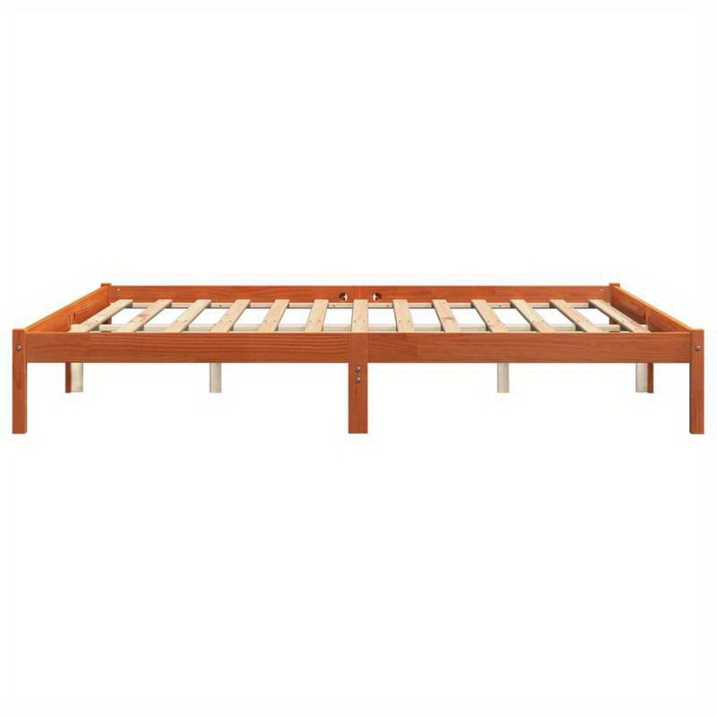 Bedframe – Bedbodem – Ledikant – Slaapbank – Boxspring – Massief Hout – Wax Bruin – 180x200 cm – Vurenhout