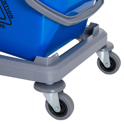 Schoonmaakwagen – Schoonmaaktrolley – Reinigingswagen – Dweilwagen – Systeemwagen – 25L Capaciteit – Ingebouwde Wringersysteem – Compact 73×45×92 cm