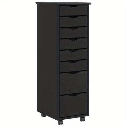 MOSS Solid Pine Wood Mobile Drawer Cabinet Suitable for Office, Bedroom, or Study - Mobile with Drawers, Wood, Space-Saving
