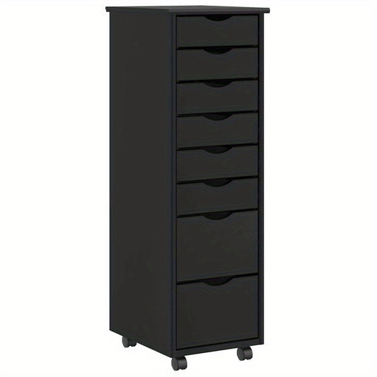 MOSS Solid Pine Wood Mobile Drawer Cabinet Suitable for Office, Bedroom, or Study - Mobile with Drawers, Wood, Space-Saving