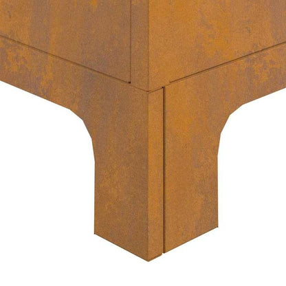 Buitenhaard – Tuinhaard – Vuurkorf – Terrashaard – Houtkachel – Bruin Metaal – 50x50x70 cm – Duurzaam & Weerbestendig