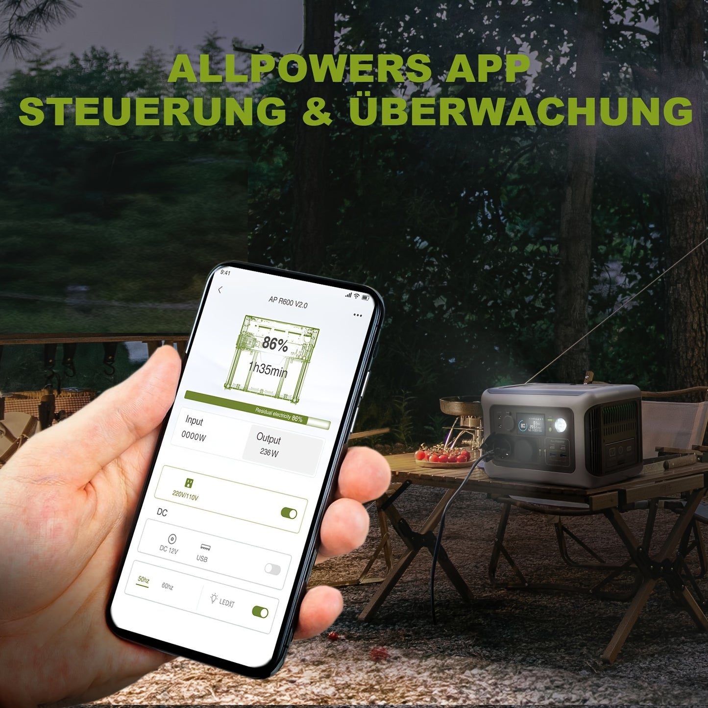 Powerstation – Draagbare Generator – Noodstroomvoorziening – Zonne-energie Accu – Powerbank – Compact Design – LiFePO4 Batterij 299Wh – UPS Functie & Snelladen in 1 Uur