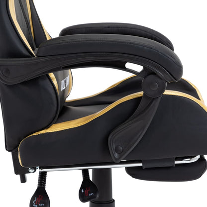 Gamestoel – Gaming Stoel – Game Stoel – Gaming Chair – Racestoel – Verstelbare Rugleuning – Inklapbare Voetsteun – Kunstleren Bekleding – 360° Draaibaar