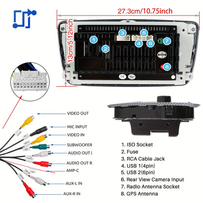 Android 14 Autoradio – Multimedia Speler – Navigatiesysteem – Touchscreen Radio – Android Car Stereo – 7-Inch HD Scherm – Canbus Ondersteuning – DAB+ & AHD Camera Variant