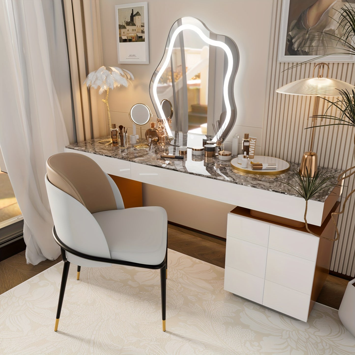 Eetkamerstoel – Kuipstoel – Keukenstoel – Stoel – Zithoekstoel – Kunstleer Bekleed – Hoog Rugleuning – Set Van 2 – Memory Foam Zitting – Stalen Poten