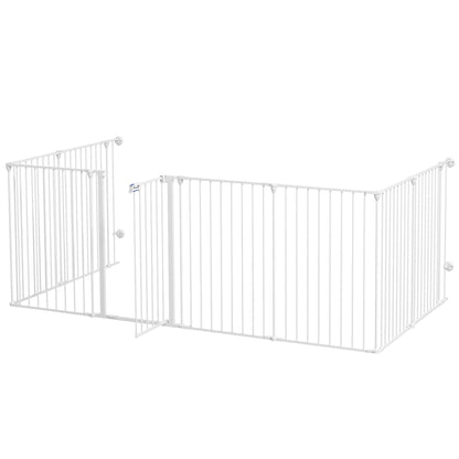 Puppyren – Puppybox – Hondenren – Huisdierenren – Speelren – Staalframe – Dubbellaags Slot – 90 cm Hoog – Wit