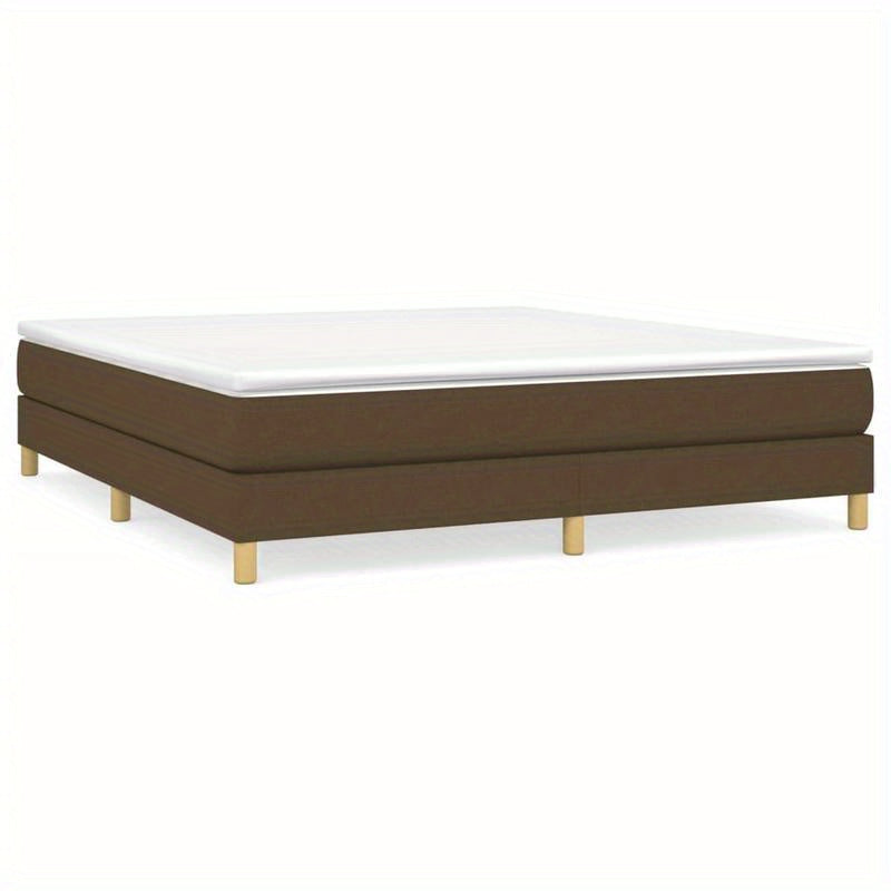 Modern Minimalist Bed Frame - Heavy-Duty Construction, Easy Assembly, Space-Saving Design, Compatible with All Mattresses, Ideal for Small Bedrooms & Apartments - Marrone Scuro (Dark Brown) - No Power Needed, Apartment Furnit