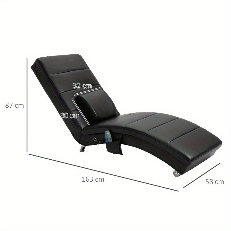 Massagestoel – Relaxfauteuil – Lounge Chair – Relaxstoel – Comfortzetel – 8-Punts Massagefunctie – Duurzaam Kunststof Zitkussen voor Binnen en Buiten