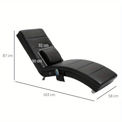 Massagestoel – Relaxfauteuil – Lounge Chair – Relaxstoel – Comfortzetel – 8-Punts Massagefunctie – Duurzaam Kunststof Zitkussen voor Binnen en Buiten