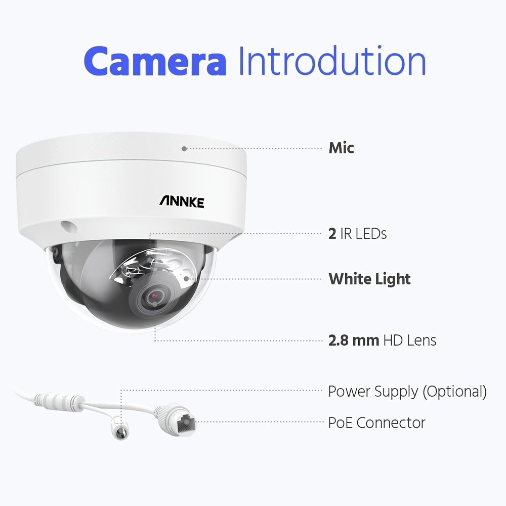 Bewakingscamera Set – Beveiligingscamera – CCTV Camera – Dome Camera – Beveiligingssysteem – 4TB HDD Opslag – Bedraad Design