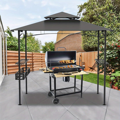 BBQ Partytent – Tuin Overkapping – Garden Tent – Feest Tent – Bar Tent – Grijs – Inclusief Bar Met Opbergruimte – Weerbestendig En Stevig