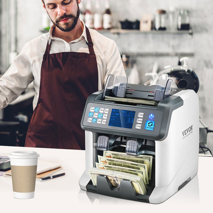 Geldtelmachine – Biljettelmachine – Geldteller – Valsgelddetector – Geldscanner – 6-voudige Valsgeld Detectie – 1200 Biljetten per Minuut