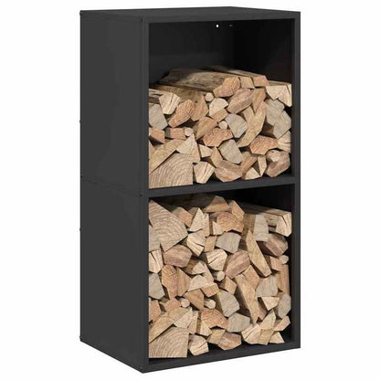 40×30×75cm Black Firewood Rack Suitable for Living Room Fireplaces, Outdoor Heating Areas and Industrial-Style Corners in Simple Home Settings, Fireplace Wall Mount, Corner Fireplace, Tabletop Fireplace, Firewood Stand, Woo