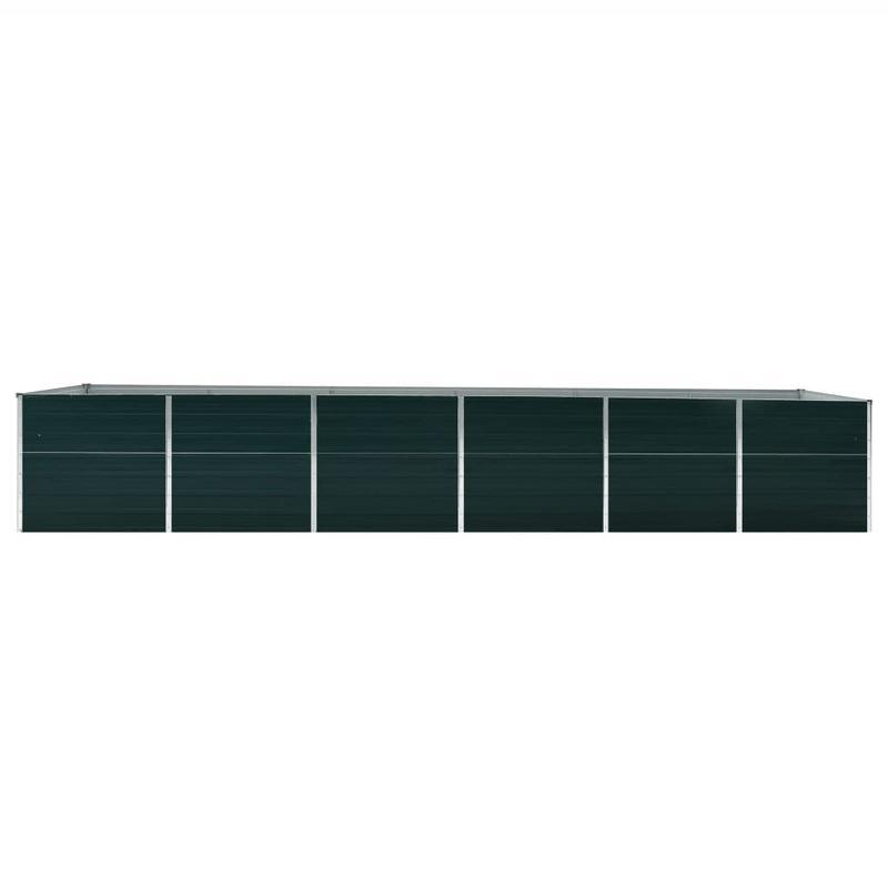 Verzinkte Plantenbak – Verhoogde Tuinbak – Tuinbed – Groentebak – Kruidenbak – Gegalvaniseerd Staal – Groot Formaat 480x80x77 cm – Duurzaam & Weerbestendig – Groen
