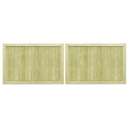 Tuinpoort – Tuintoegang – Houten Poort – Grenen Poort – Dubbele Poort – Geïmpregneerd Grenenhout – Set Van 2 – 300 x 100 cm Groot Formaat