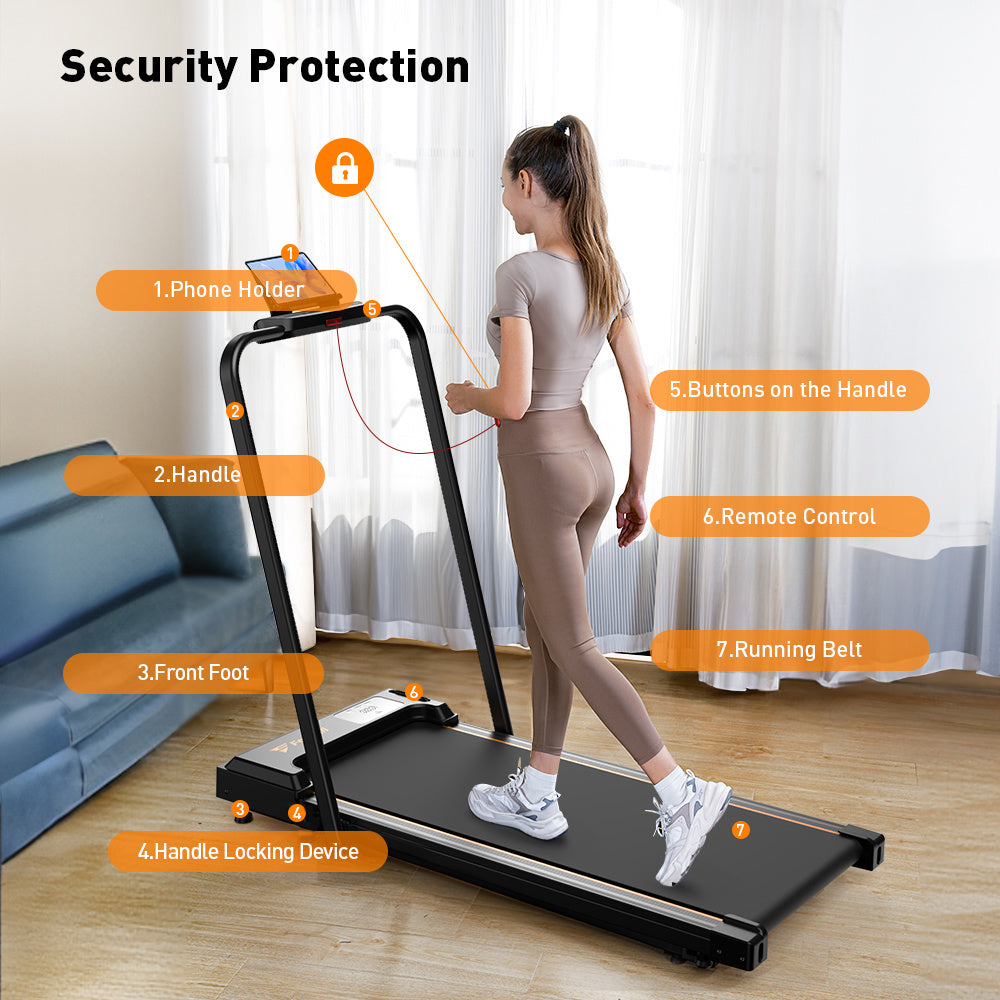 Loopband – Loopmat – Treadmill – Hardloopband – Inklapbaar – Stille Motor – Tot 120 Kg