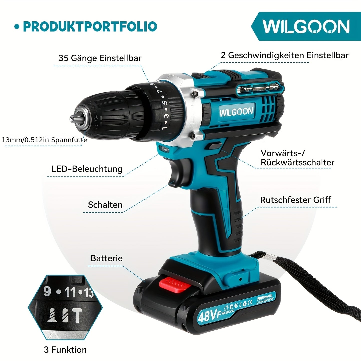 Accu Klopboor – Draadloze Boormachine – Slagboor – Boorhamer – Beitelmachine – 4-in-1 Multifunctioneel – 18V 2 Batterijen – SDS-Plus Systeem – Lichtgewicht