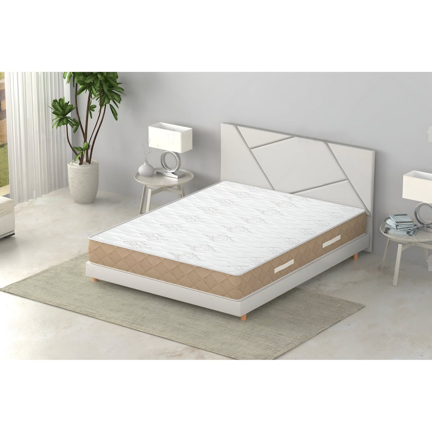 Matras 90x200x30 cm – Slaapmatras – Pocketveermatras – Traagschuimmatras – Ergonomisch Matras – 800 Pocketveren – 3,5 cm Ademend Memory Foam
