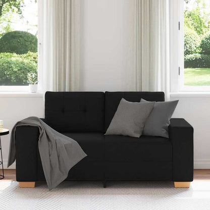 Tweezitter Bank – 2-Zits Sofa – Loveseat – Zetel – Bankstel – Zwart – Compact 47 Inch – Hardhouten Frame & Brandwerend
