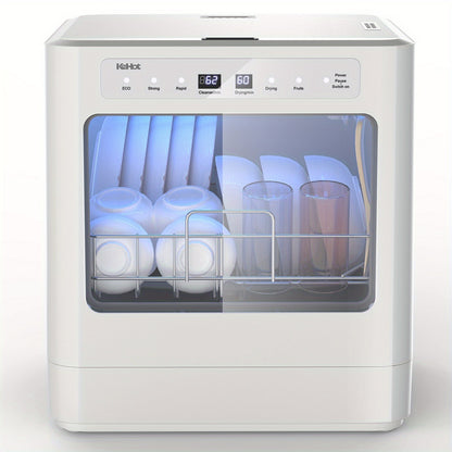 Tafelmodel Vaatwasser – Compacte Vaatwasser – Draagbare Vaatwasser – Aanrecht Vaatwasser – Kleine Vaatwasser – 4 Wasprogramma’s – Automatische Wateraanvoer Wit
