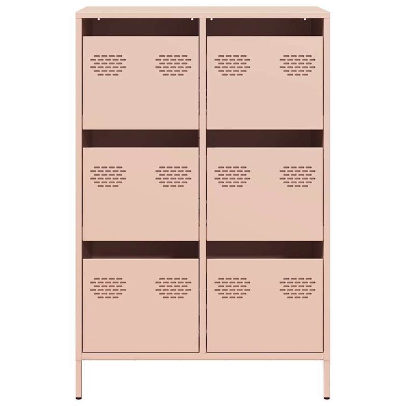 Pink Sideboard 68x39x101.5 cm in Steel Removable and practical