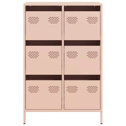 Pink Sideboard 68x39x101.5 cm in Steel Removable and practical