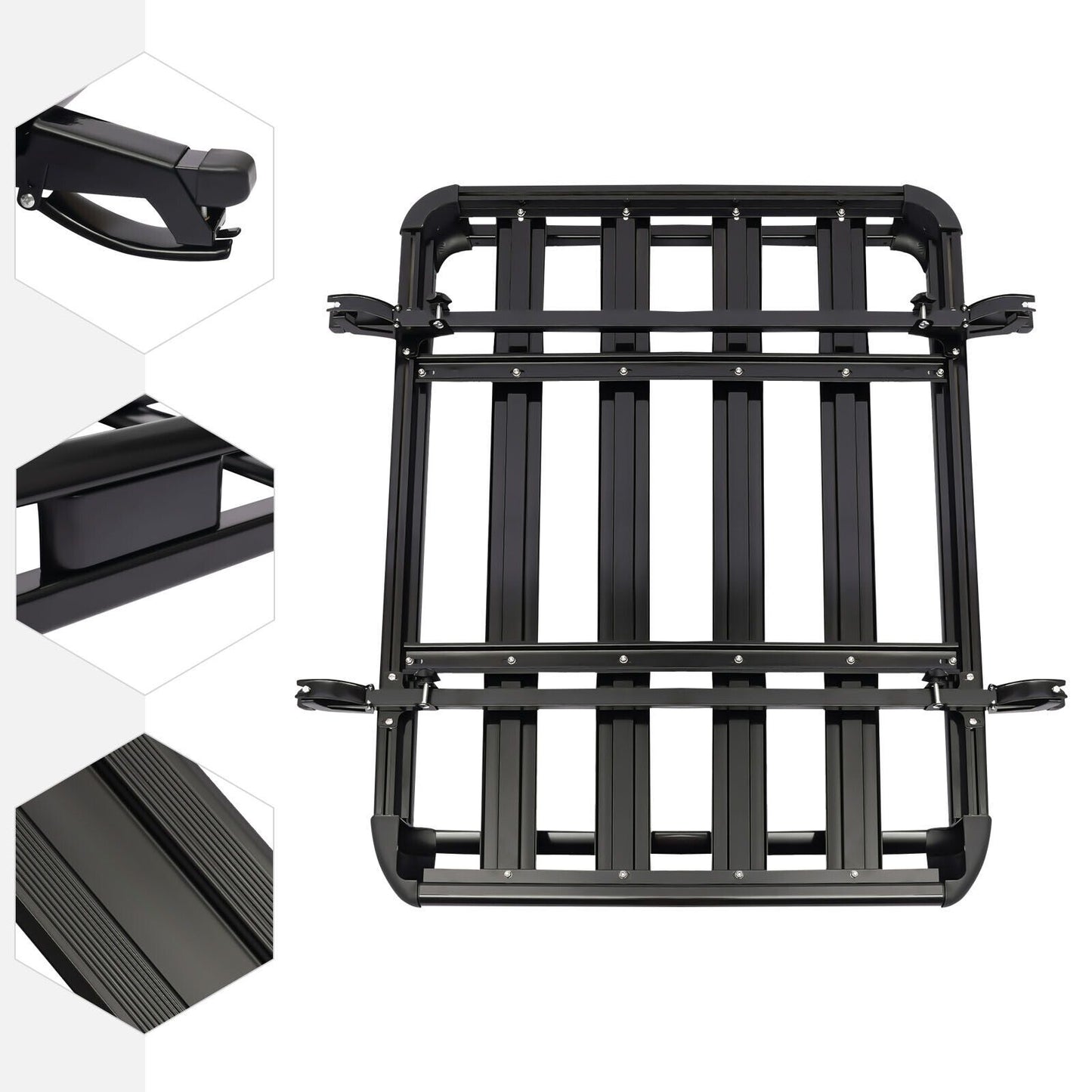Dakdrager – Dakrek – Dakkofferdrager – Bagagedrager – Autodakdrager – Stevig Aluminium – 127 cm Lengte – 68 kg Draagvermogen