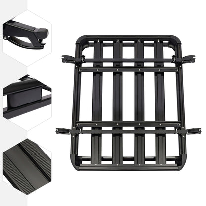 Dakdrager – Dakrek – Dakkofferdrager – Bagagedrager – Autodakdrager – Stevig Aluminium – 127 cm Lengte – 68 kg Draagvermogen